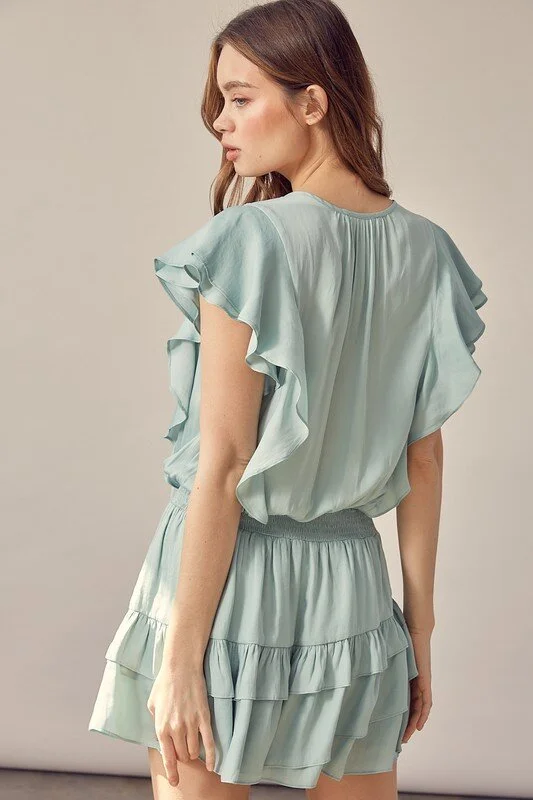 Parker tangia ruffle dress top